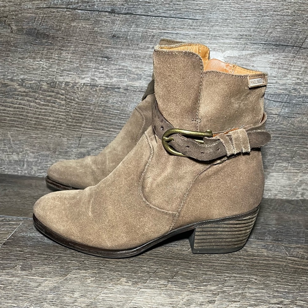 Pikolino ~ Baqueira ~Womans EU 38 US 7 ~ Brown Leather Cowboy Boot ~ Ankle Boots